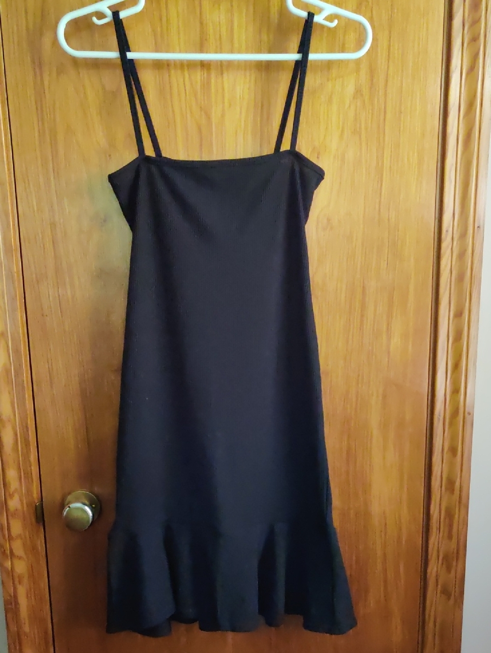 Spaghetti-Strap Ruffle-Hem Dress